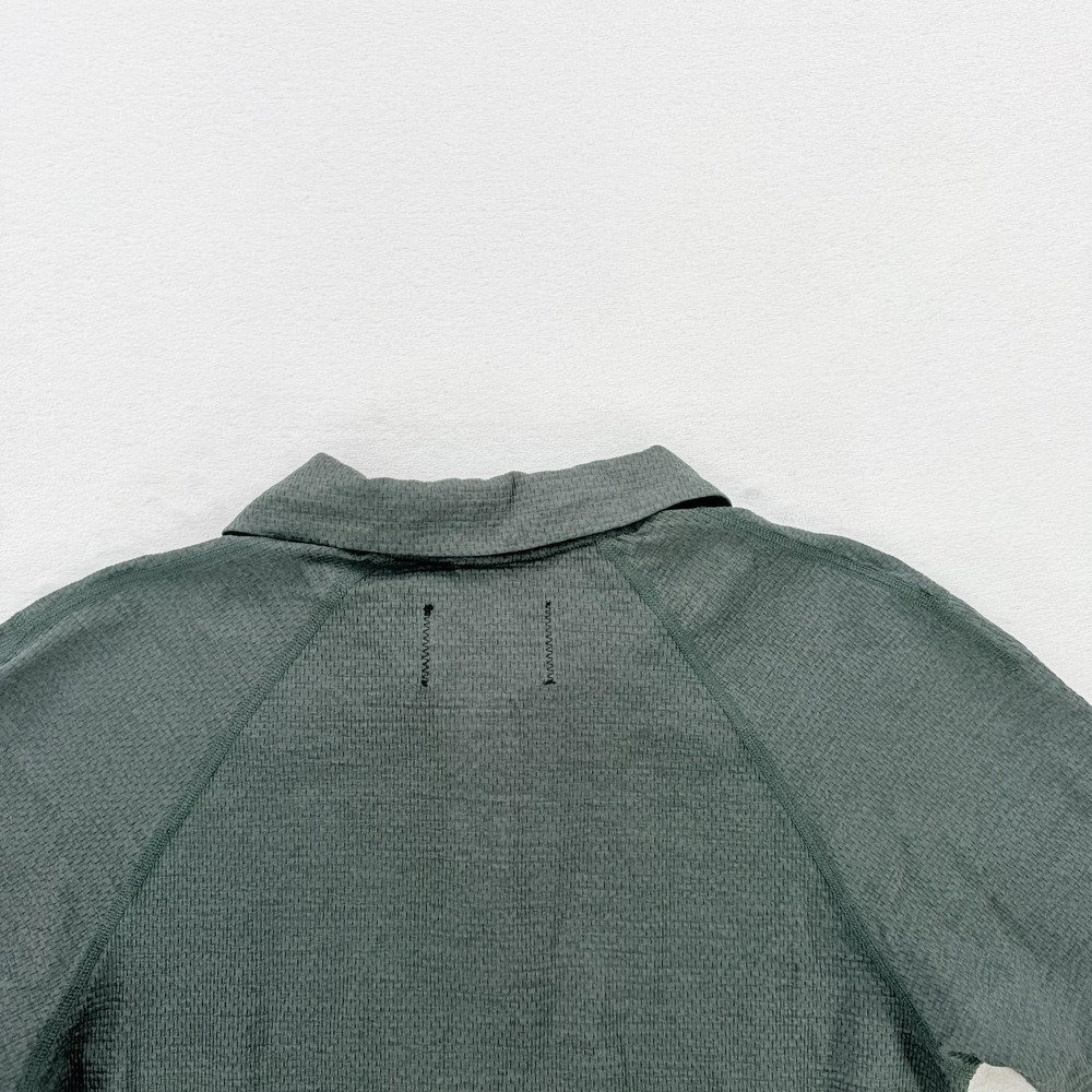 Reigning Champ Polo Shirt Mens Small Green Textured Knit Performance Canada - Picture 12 of 16